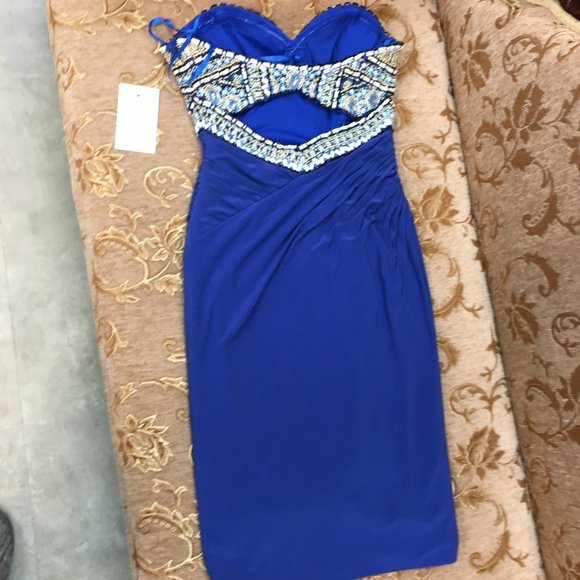 Back Cut-out, Blingy Sexy Cruise Dress Sweethear - Picture 10 of 14